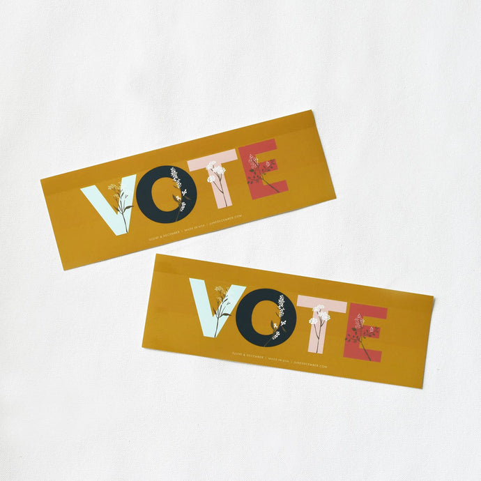 Limited Edition VOTE sticker 3x9 rectangle