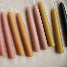 Load image into Gallery viewer, 6" Beeswax Dipped Taper Candles: Ochre