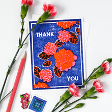 Load image into Gallery viewer, Red Peonies Thank You Card