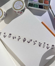 Load image into Gallery viewer, Brown Flowers Washi Tape