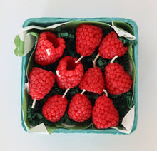 Load image into Gallery viewer, Beeswax Raspberry Birthday Candles: 10