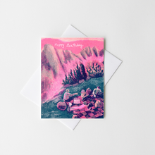 Load image into Gallery viewer, Birthday Picnic - Birthday Risograph Card