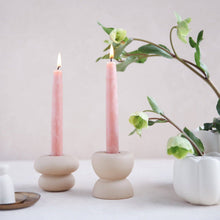Load image into Gallery viewer, 6" Beeswax Dipped Taper Candles: Mushroom