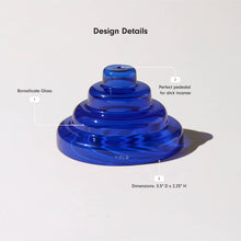 Load image into Gallery viewer, Glass Meso Incense Holder - Cobalt