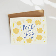 Load image into Gallery viewer, Floral Peace and Joy Greeting Card