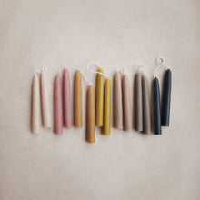 Load image into Gallery viewer, 6" Beeswax Dipped Taper Candles: Ochre