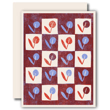 Load image into Gallery viewer, Circle Floral (Red) Letterpress Card