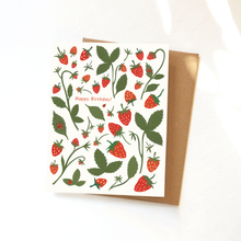 Load image into Gallery viewer, Birthday Strawberries Greeting Card