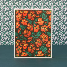Load image into Gallery viewer, Pansies (Red) Letterpress Card