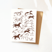 Load image into Gallery viewer, Wild Horses Greeting Card - Hand-drawn, Year of the Horse: Default Title