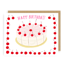 Load image into Gallery viewer, Cherry Birthday Cake Card