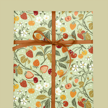 Load image into Gallery viewer, Recyclable Gift Wrap / Wrapping Paper: Strawberries: Plastic Free