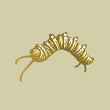Load image into Gallery viewer, Enamel Pin: Monarch Caterpillar