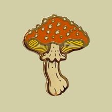 Load image into Gallery viewer, Mushroom Enamel Pin 1.25”