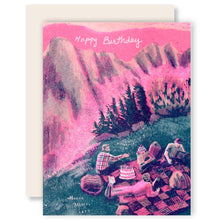 Load image into Gallery viewer, Birthday Picnic - Birthday Risograph Card