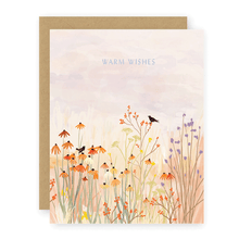 Load image into Gallery viewer, Autumn Garden Card - Warm Wishes, Birds, Wildflower Garden
