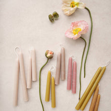Load image into Gallery viewer, 6" Beeswax Dipped Taper Candles: Mushroom