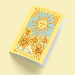 The Sunflower Botanical Tarot Greeting Card