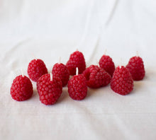 Load image into Gallery viewer, Beeswax Raspberry Birthday Candles: 10