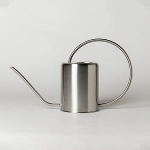 2L Stainless Steel Watering Can: Black