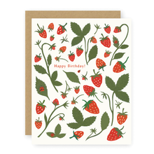 Load image into Gallery viewer, Birthday Strawberries Greeting Card