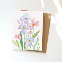 Load image into Gallery viewer, Watercolor Iris Card