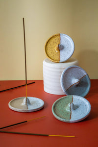 Ceramic Incense Holder - Color Block: Yellow