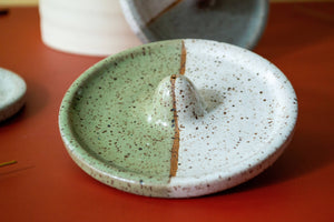 Ceramic Incense Holder - Color Block: Gray