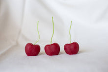 Load image into Gallery viewer, Beeswax Cherry Birthday Candles: 5