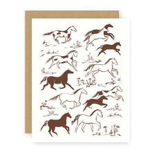 Load image into Gallery viewer, Wild Horses Greeting Card - Hand-drawn, Year of the Horse: Default Title