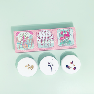 Floral Tarot Shower Steamer Set with botanicals