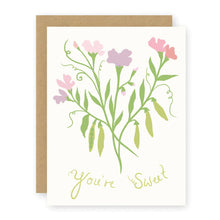 Load image into Gallery viewer, Sweet Pea Greeting Card - Simple, Sweet, Thoughtful Design