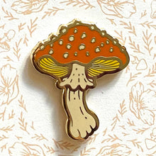 Load image into Gallery viewer, Mushroom Enamel Pin 1.25”