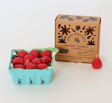 Load image into Gallery viewer, Beeswax Strawberry Birthday Candles: 10