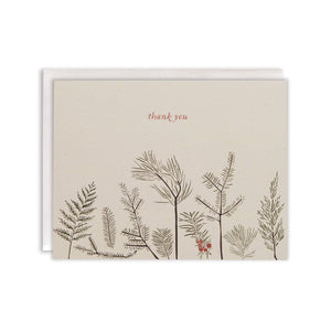 Conifers Thank You Card