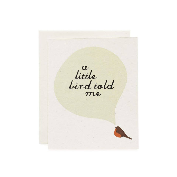 A Little Bird Told Me Card, Robin