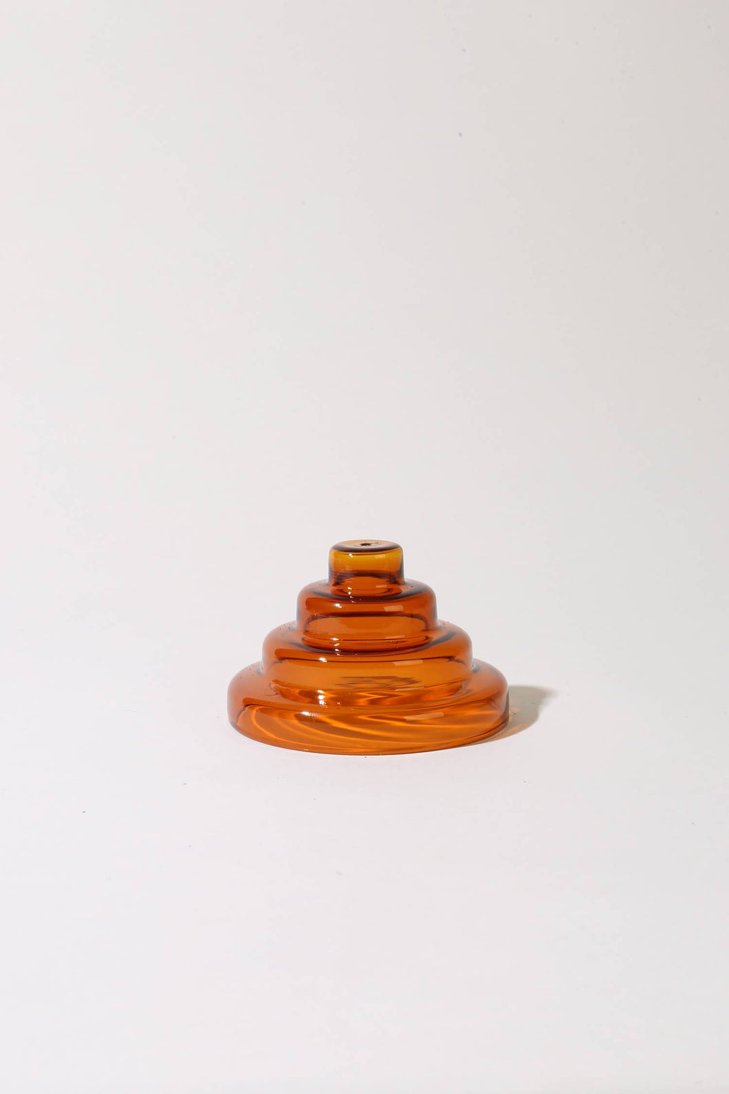 Glass Meso Incense Holder - Amber